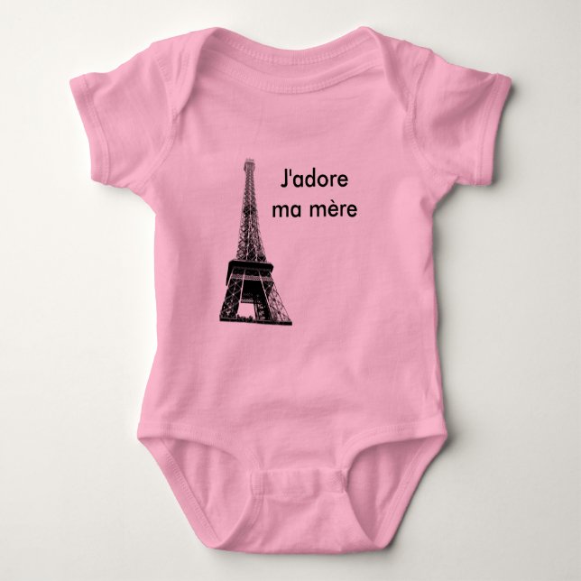 J'adore MA bloßes Baby Strampler (Vorderseite)