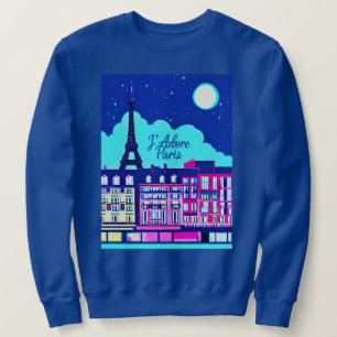 J'adore Paris - Fantasy Paris Unter dem Vollmond Sweatshirt