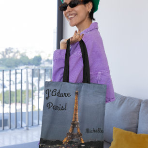 J'Adore Paris personalisierte Taschen-Tasche