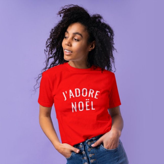 J'adore Weihnachten | Moderne Liebe Weihnachten St T-Shirt (Von Creator hochgeladen)