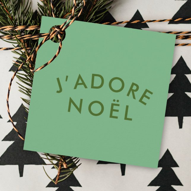 J'adore Weihnachten | Moderne Minimalistische Lieb Geschenkanhänger (Von Creator hochgeladen)