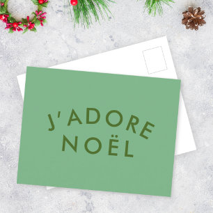 J'adore Weihnachten   Moderne Minimalistische Lieb Postkarte