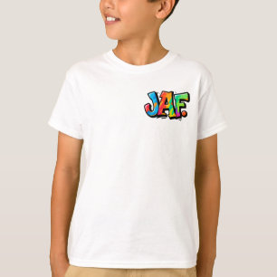 JAF-Graffiti-Stil - bunte urbane Kunsttypografie T-Shirt