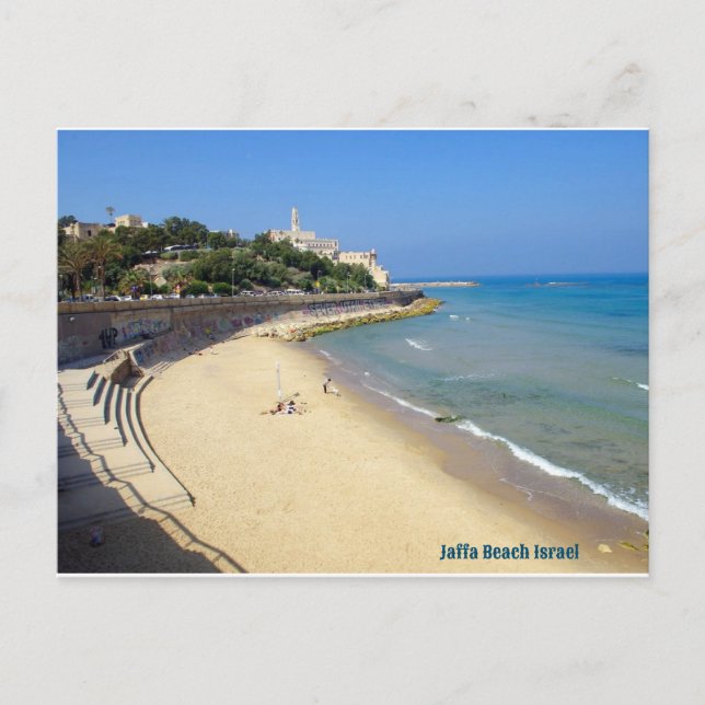 Jaffa Beach Israel Feiertagspostkarte (Vorderseite)