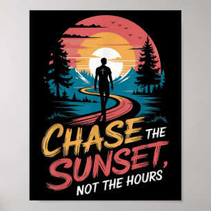 Jag den Sonnenuntergang, nicht die Stunden Poster
