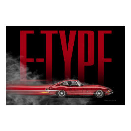 Jag E-Type Coupe Poster
