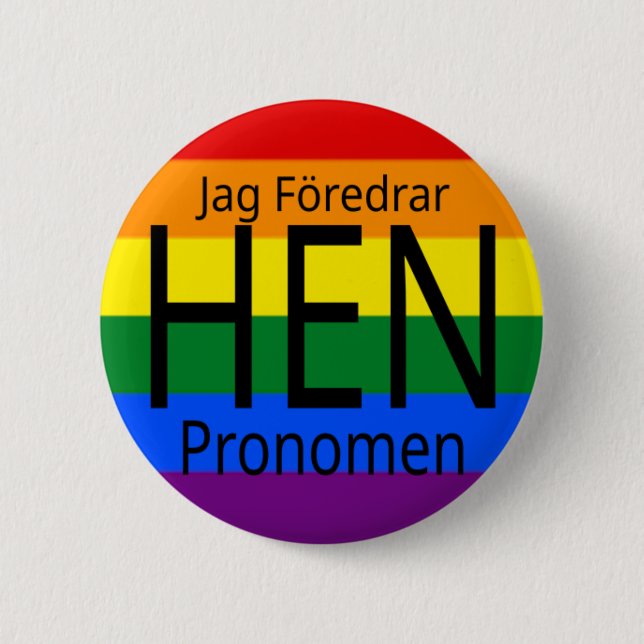 Jag föredrar hen pronomen pride - knapp button (Vorderseite)