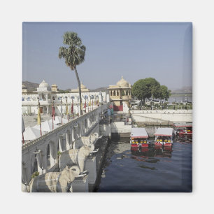 Jag Mindar Palace, Lake Pichola, Udaipur, Indien. Magnet
