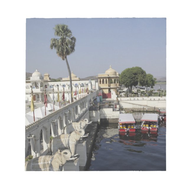 Jag Mindar Palace, Lake Pichola, Udaipur, Indien. Notizblock (Vorderseite)