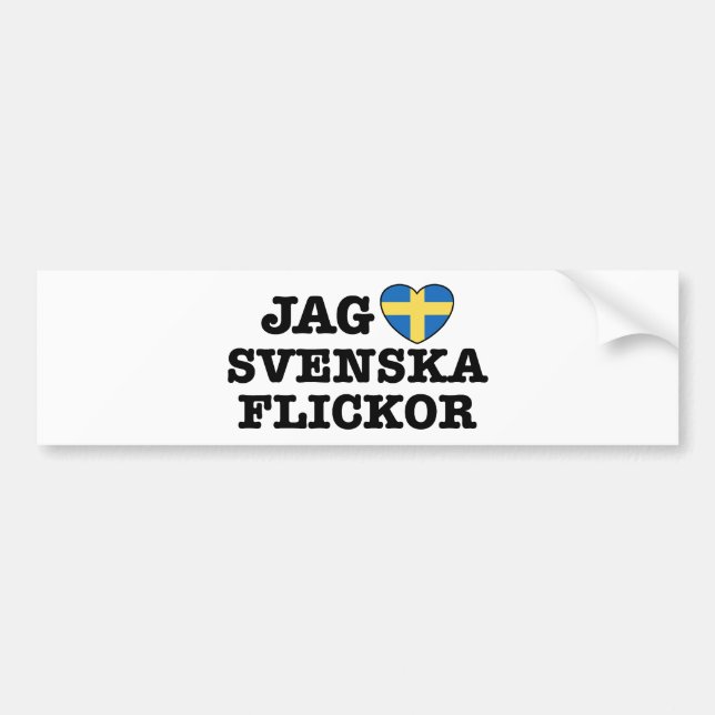 Jag Svenska Flickor Autoaufkleber (Vorne)