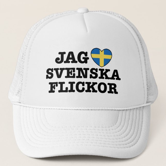 Jag Svenska Flickor Truckerkappe (Vorderseite)
