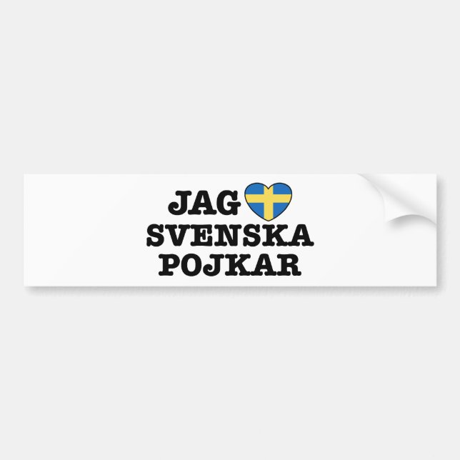 Jag Svenska Pojkar Autoaufkleber (Vorne)