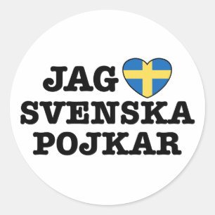 Jag Svenska Pojkar Runder Aufkleber