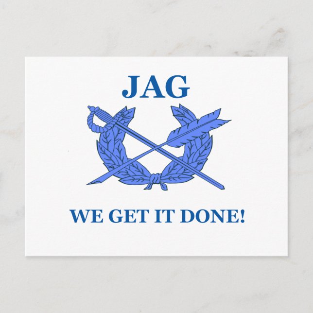 Jag wir machen es fertig postkarte (Vorderseite)