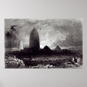 Jagannath Tempel, graviert von A. Picken, 1837 Poster
