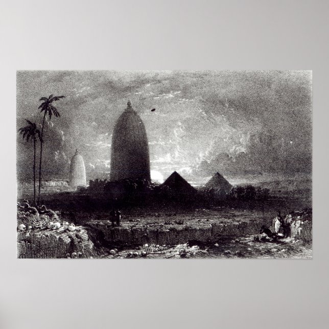 Jagannath Temple, graviert von A. Picken, 1837 Poster (Vorne)