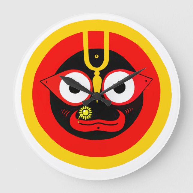 Jagannatha "Lord of the Universe" Wall Clock Große Wanduhr (Vorderseite)