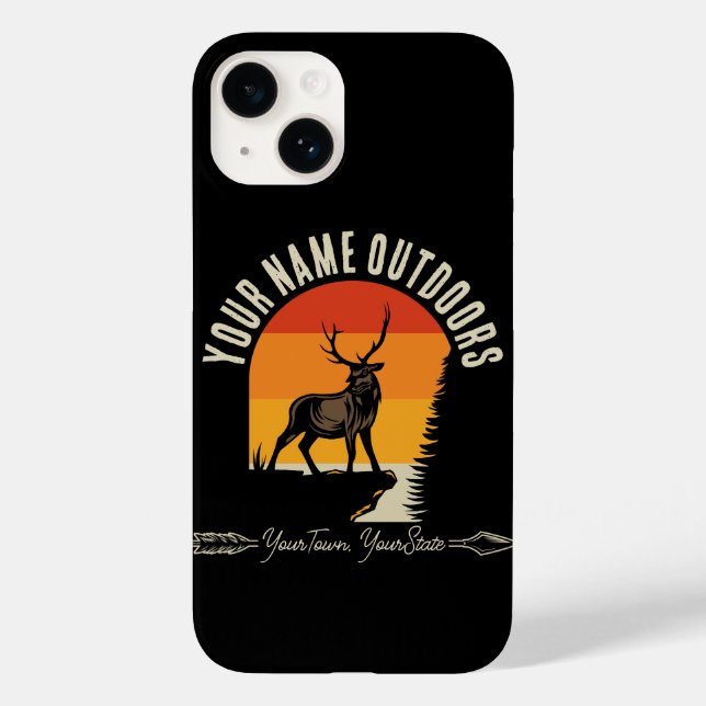 Jagd ADD NAME Außerhalb des Elk Wilderness Camp Case-Mate iPhone Hülle (Rückseite)