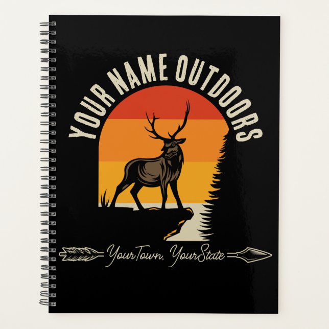 Jagd ADD NAME Außerhalb des Elk Wilderness Camp Planer (Vorderseite)