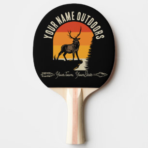 Jagd ADD NAME Außerhalb des Elk Wilderness Camp Tischtennis Schläger