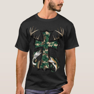 Jagd Angeln Glaube - Christlicher Jäger Angler T-Shirt