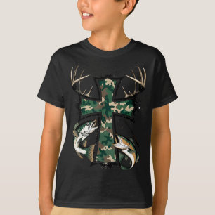 Jagd Angeln Glaube - Christlicher Jäger Angler T-Shirt