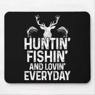 Jagd Angeln Lieben Täglich Lustiger Jäger Angler Mousepad