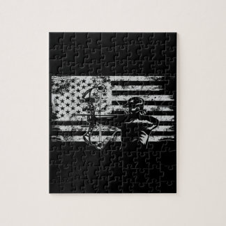 Jagd Archer American Flag Bowhunting Jagen Puzzle