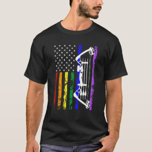 Jagd Archer American Flag Bowhunting Lgbt Hunte T-Shirt