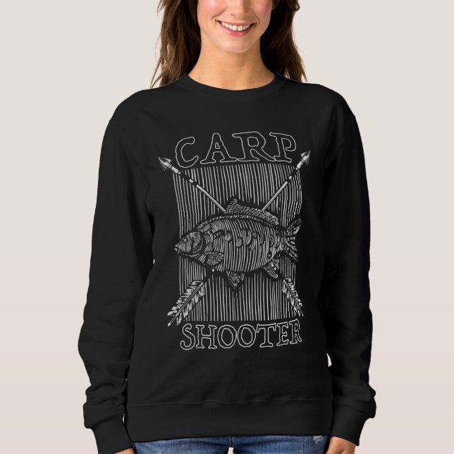 Jagd auf Bowlingbows für Fischkarpfenjäger Sweatshirt (Vorderseite)