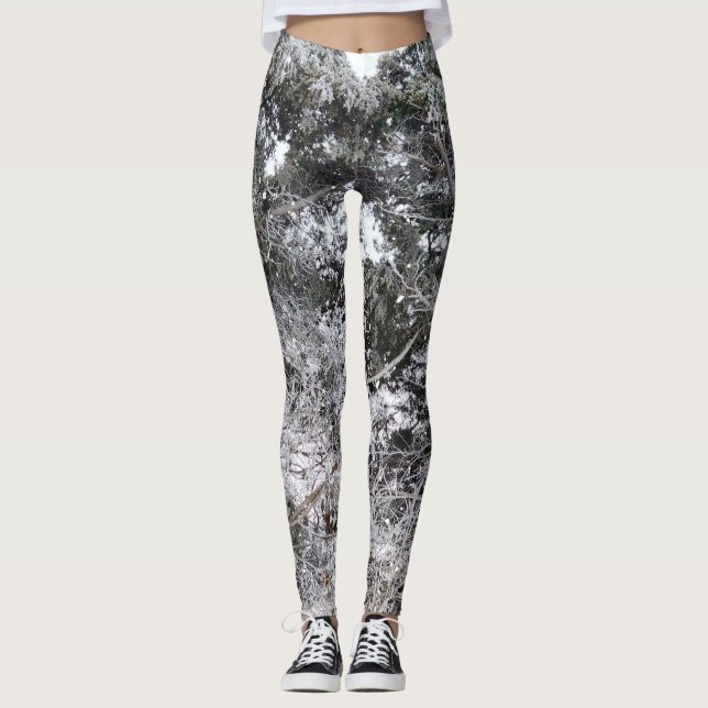 Jagd auf Camouflage-Schneepulver 4 Leggings (Vorderseite)