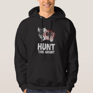 Jagd auf den Grunzer Wildschweinjagd Wildschweinjä Hoodie
