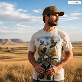 Jagd auf den Plains South Dakota Fasanenjäger Sand T-Shirt
