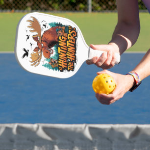 Jagd auf Elche Verteidiger gegen Jäger Pickleball Schläger