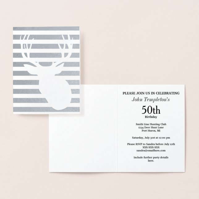 Jagd auf Hirsche Einladungen zum Geburtstag (Anzeige)