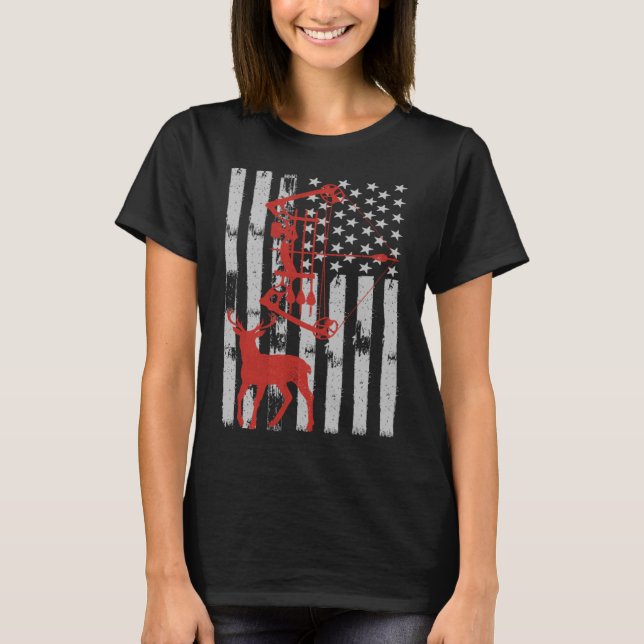 Jagd auf Hirsche Fahne für Männer oder Frauen Jäge T-Shirt (Vorderseite)