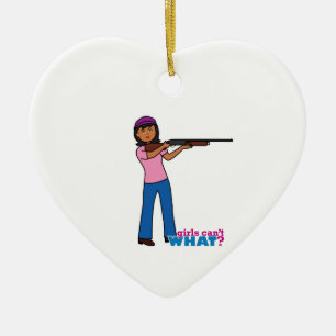 Jagd auf Mädchen Keramikornament