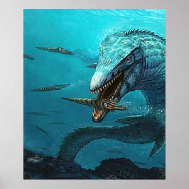 Jagd auf Mosasaurus Poster (Vorne)
