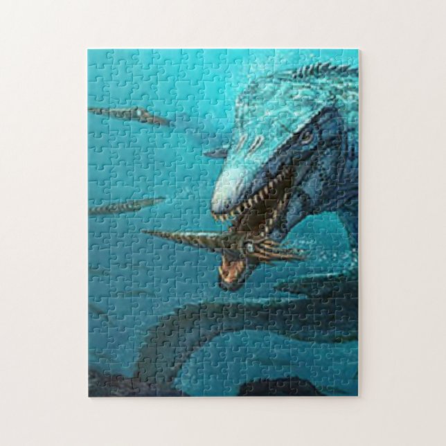 Jagd auf Mosasaurus Puzzle (Vertikal)
