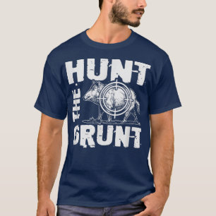 Jagd auf wilde Schweinekräfte Jagd Heuschreckenjäg T-Shirt