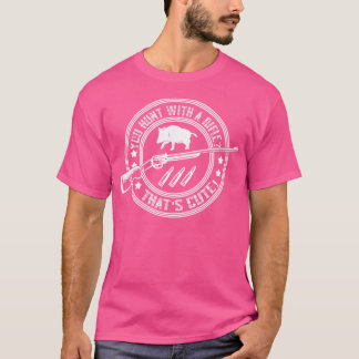 Jagd auf wilde Wildschweine mit einem Niedlichen G T-Shirt