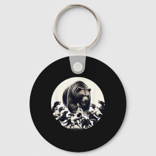 Jagd Bären Retro Hunde Hoden Jagd Hound Schlüsselanhänger