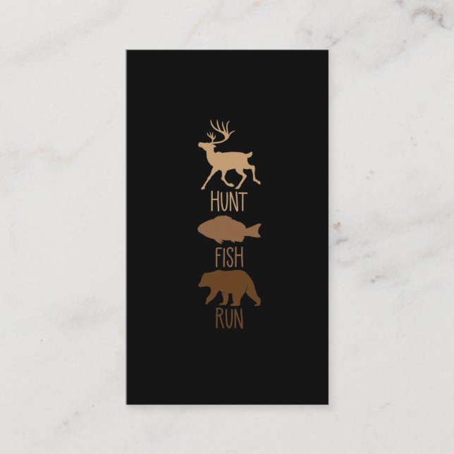 Jagd Bear Outdoor Wilderness Camping Visitenkarte (Vorderseite)