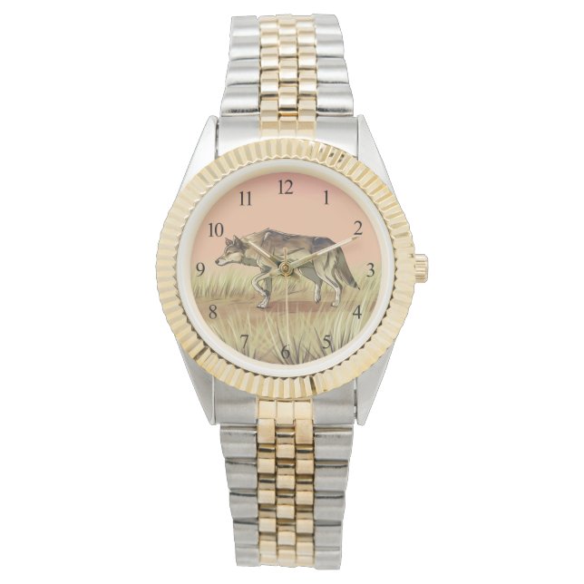 Jagd bei Sonnenaufgang Armbanduhr (Vorderseite)
