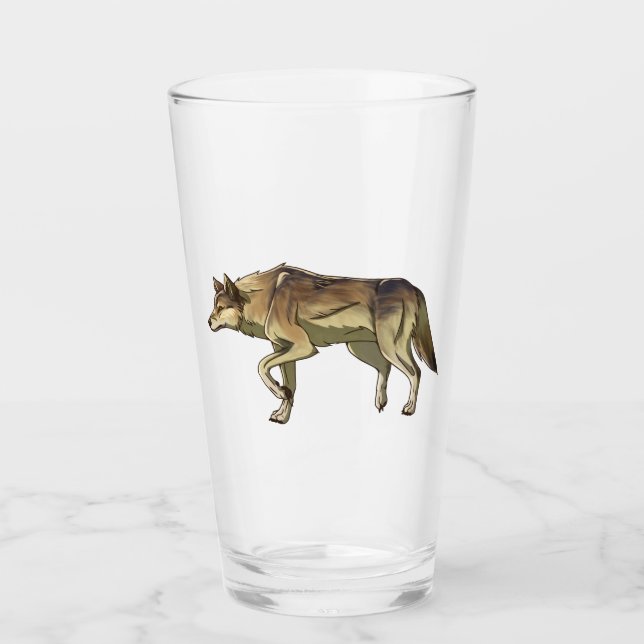 Jagd bei Sonnenaufgang Glas (Vorderseite)