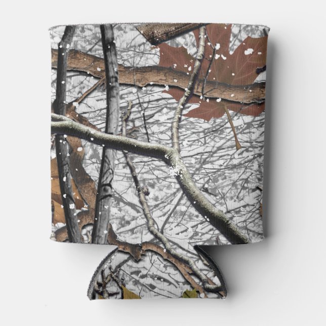Jagd Camouflage Schneemuster 2 Dosenkühler (Vorderseite)