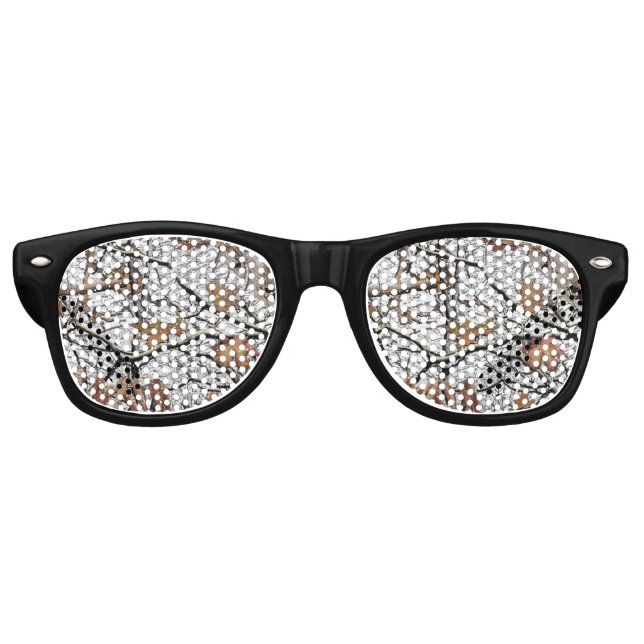 Jagd Camouflage Schneemuster 2 Partybrille (Vorderseite)