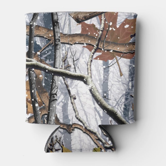 Jagd Camouflage Schneemuster 3 Dosenkühler (Vorderseite)