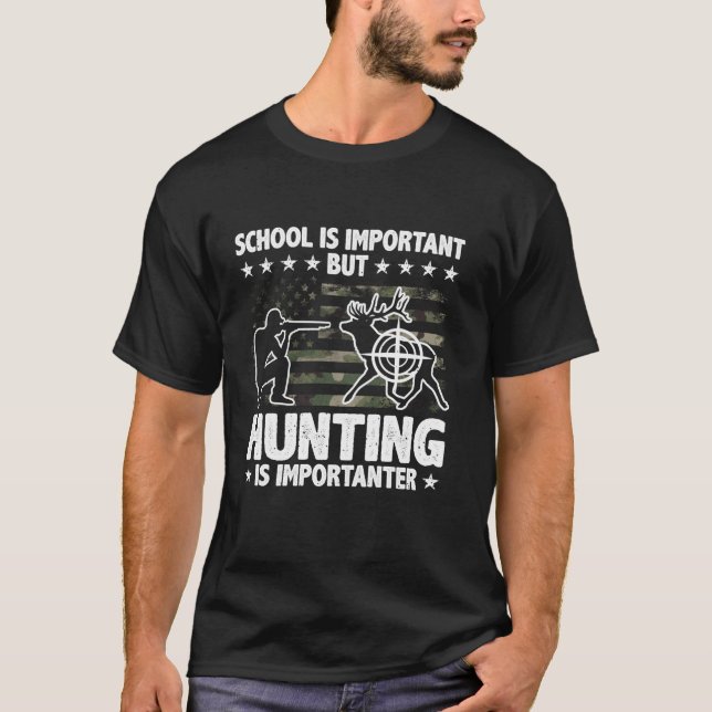 Jagd Deer Buck Jagd Patriotic Hunter Long Sl T-Shirt (Vorderseite)