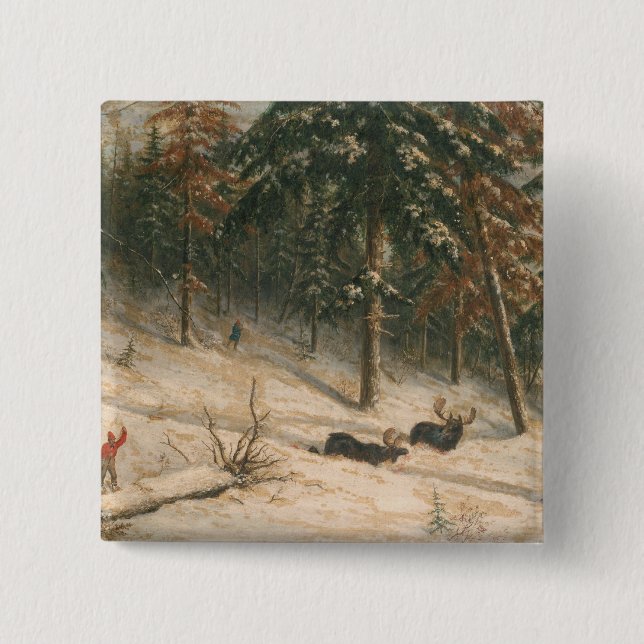 Jagd-Elche Button (Vorderseite)